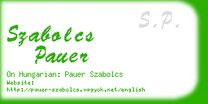 szabolcs pauer business card